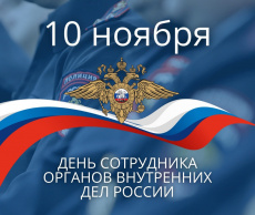 10 ноября - День сотрудника органов внутренних дел Российской Федерации!