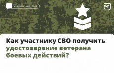 Все военнослужащие по контракту — участники специальной военной операции имеют право получить удостоверение ветерана боевых действий. Сделать это можно в любое время после начала участия в СВО