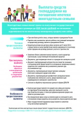 Многодетные семьи имеют право на получение государственной поддержки в размере до 450 тысяч рублей на погашение задолженности по ипотечному жилищному кредиту или займу